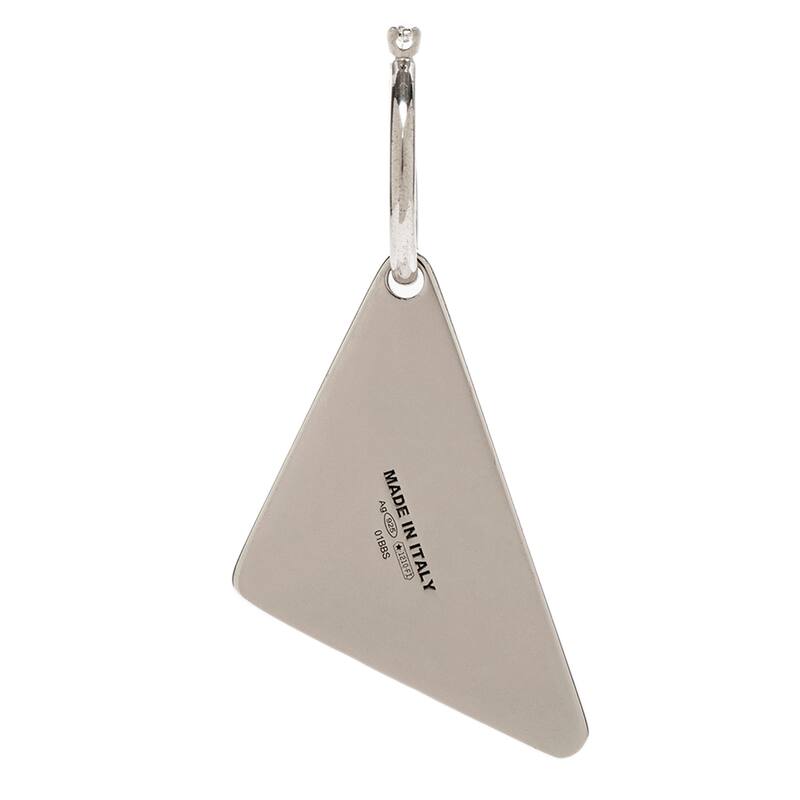 Prada Symbole Pendant Single Earring, Left Ear - Red and Silver
