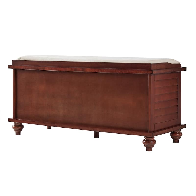 Maybelle Velvet Cushion Shutter Door Storage Bench by iNSPIRE Q Classic