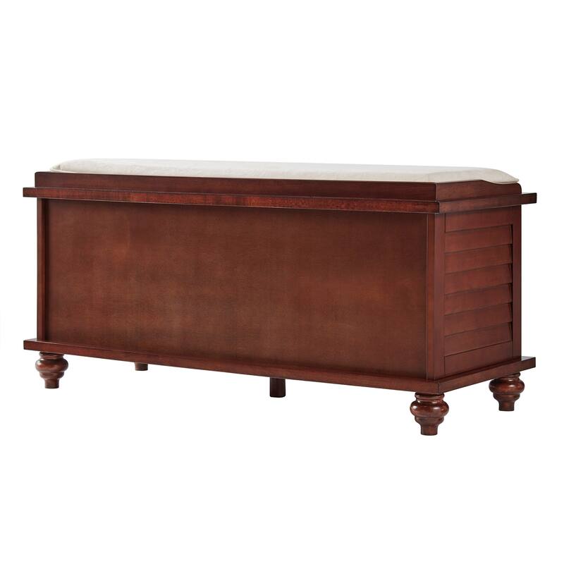 Maybelle Velvet Cushion Shutter Door Storage Bench by iNSPIRE Q Classic