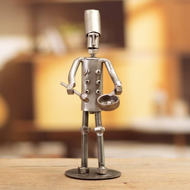 Novica Handmade Metallic Flavors Recycled Metal Sculpture