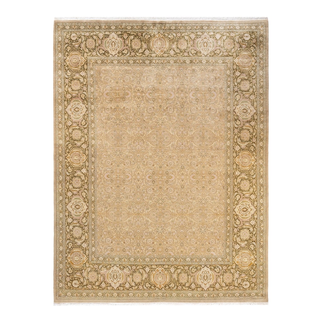 Overton Hand Knotted Wool Vintage Inspired Traditional Mogul Ivory Area Rug - 8 x 10