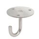 preview thumbnail 2 of 1, Home Bedroom Kitchen Stainless Steel Ceiling Single Hanging Hooks 2pcs - Silver Tone
