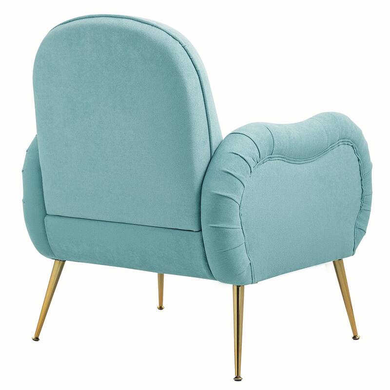 Accent Chair With Metal Gold Legs