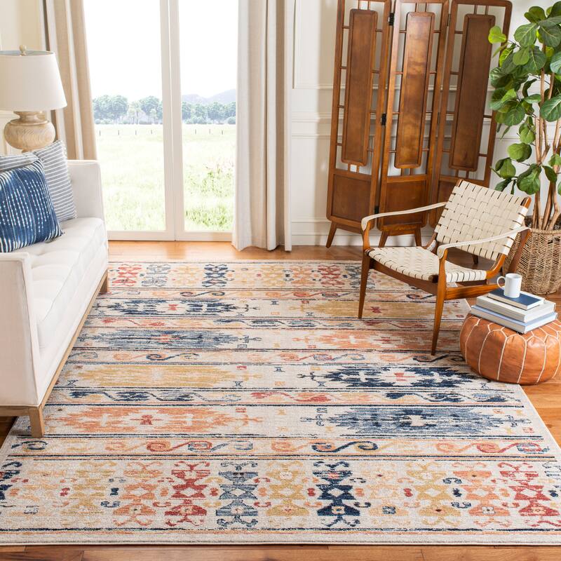SAFAVIEH Charleston Vintage Leidy Bohemian Rug - 8' x 10' - Ivory/Rust