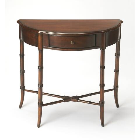Butler Skilling Plantation Cherry Demilune Console Table