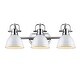 preview thumbnail 17 of 20, Golden Lighting Duncan 3 Light 25" Wide Bathroom Vanity Light White