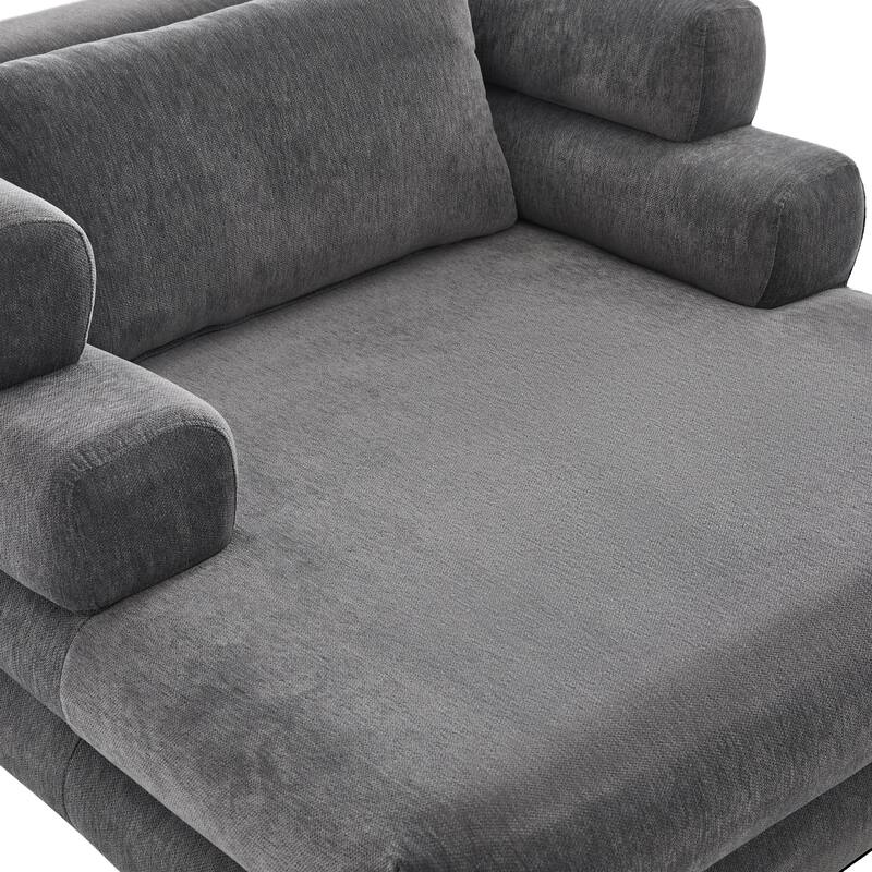 Christopher Knight Home - Isabelle Oversized Chaise for Deep Lounging and Modern Comfort