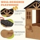 preview thumbnail 19 of 21, Wooden Adventure Cottage Playhouse for Kids with Working Door, Windows, Service Station, and Flower Pot Holders