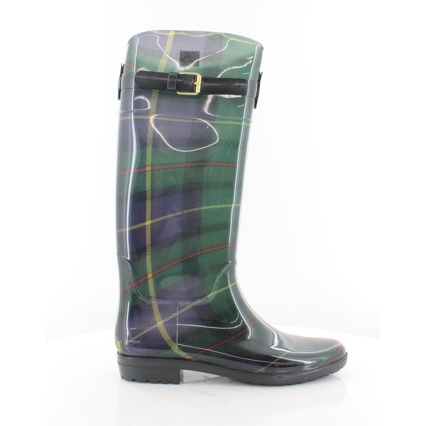 ralph lauren plaid rain boots