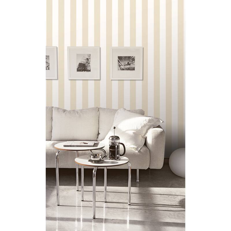 Galerie Wallcoverings Smart Stripes 2 Surface Stripe Vinyl on Non-Woven Matte Wallpaper Roll