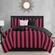 preview thumbnail 41 of 99, Juicy Reversible Cabana Stripe Bedding Set Black/Hot Pink - King