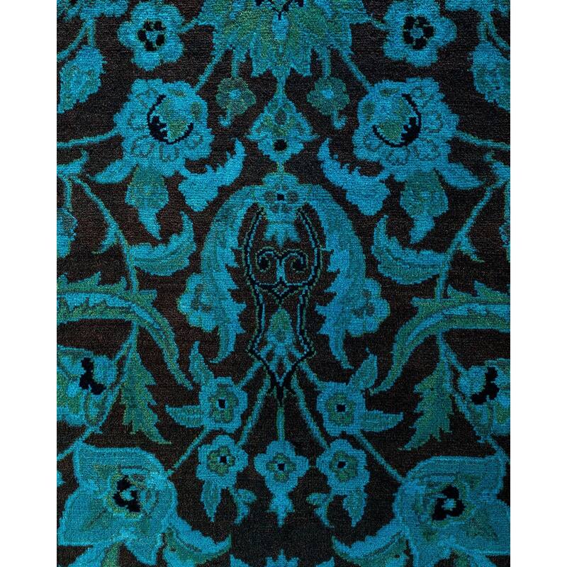 Fine Vibrance One-of-a-Kind Hand-Knotted Area Rug - Blue, 8' 2" x 12' 5" - 8' 2" x 12' 5"