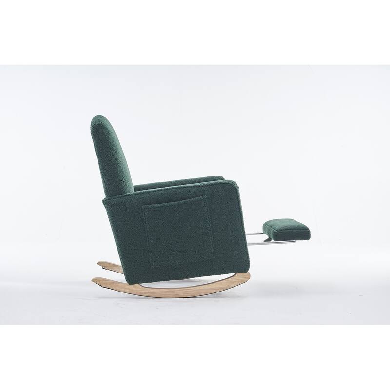 Nursery Rocking Chair With Adjustable Footrest