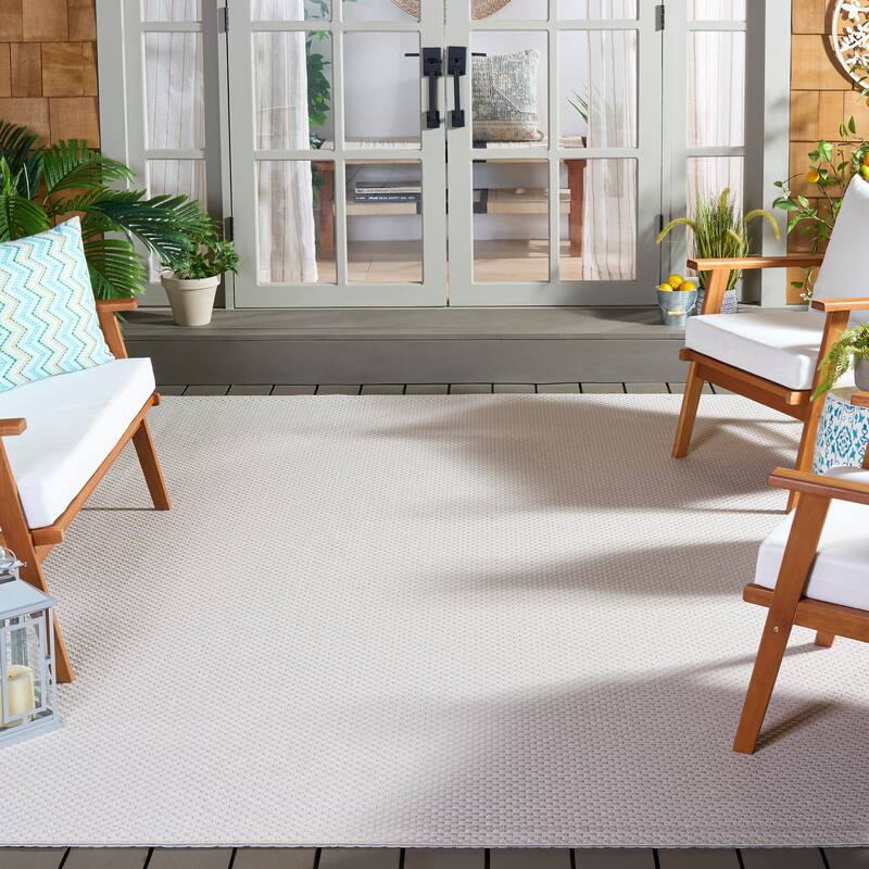 SAFAVIEH Sisal All Weather Tishie Indoor/Outdoor Waterproof Patio Backyard - 10' x 14' - Ivory