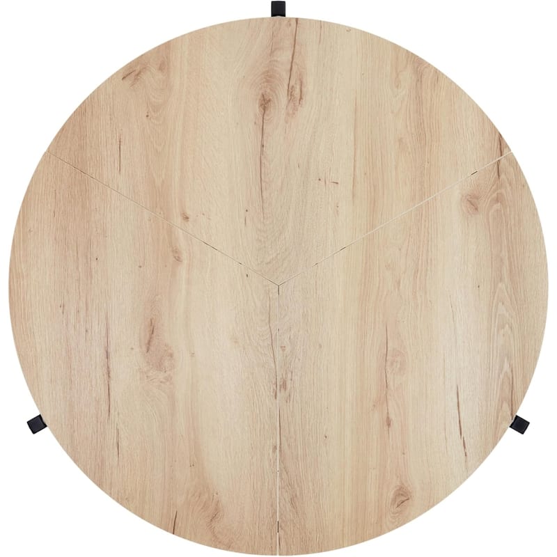 Natural Foldable Multi-Use Round Table 43" Space-Saving Modern Design