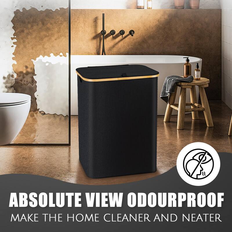 Hampers for Laundry Basket with Lid, 160L Extra Large 3 Section Clothes Divided Organizer for Bedroom,Laundry Room