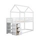 preview thumbnail 15 of 14, Twin/Twin House Bunk Bed With Shelves And Drawers
