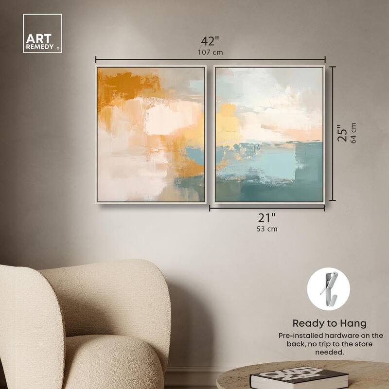 Muted Melody I Canvas Set of 2 by Art Remedy