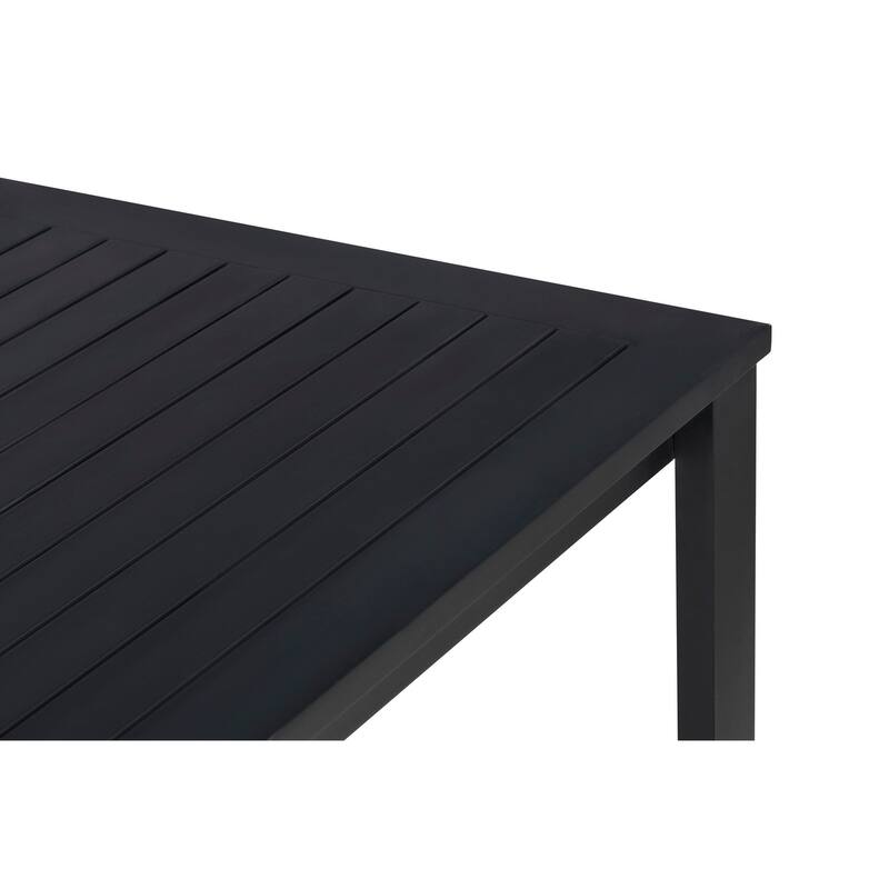Sardinia Outdoor Aluminum Dining Table - Black