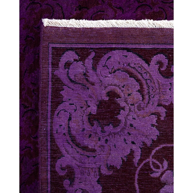 Fine Vibrance One-of-a-Kind Handmade Area Rug - Purple, 10' 2" x 14' 0" - 10' 2" x 14' 0"