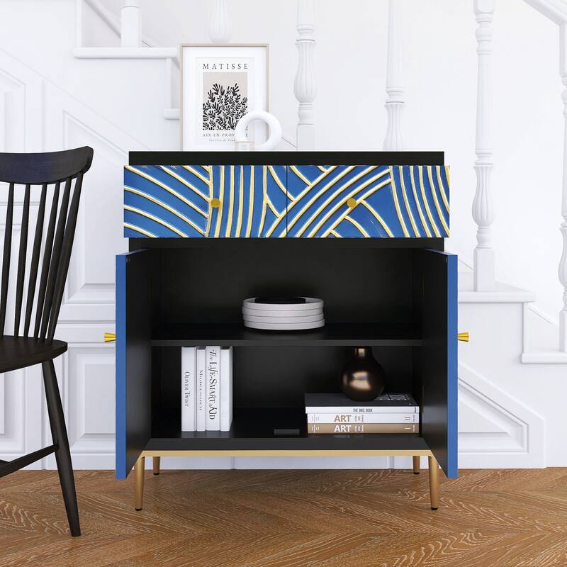Accent Cabinet with 2 Doors,1 Drawer and Adjustable Shelf