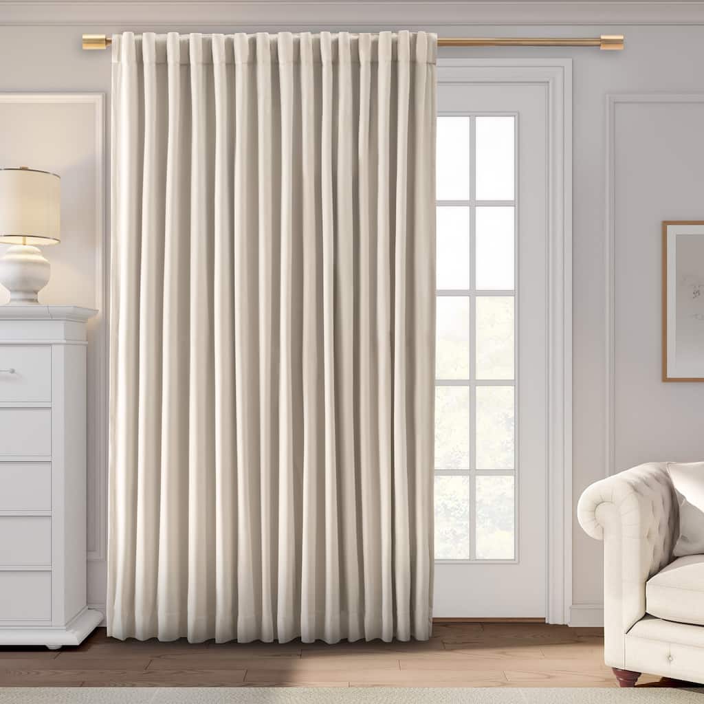 Premium Velvet Blackout Liner Rod Pocket w Back Tab Curtain Double Wide Patio Panel