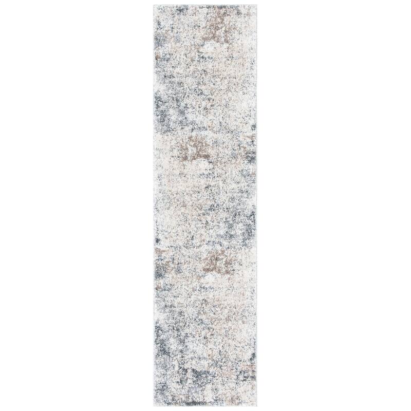 SAFAVIEH Aston Sarit Modern Abstract Rug - 2'x10' Runner - Ivory/Grey