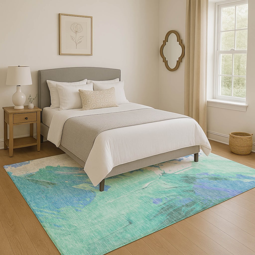 Premium Washable Super Soft Modern Brushstrokes Mayfield Rug