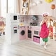 preview thumbnail 2 of 5, Corner Play Kitchen Wooden Toy Set with Sound and Light - 33.5" x 33" x 33.5"(L x W x H)