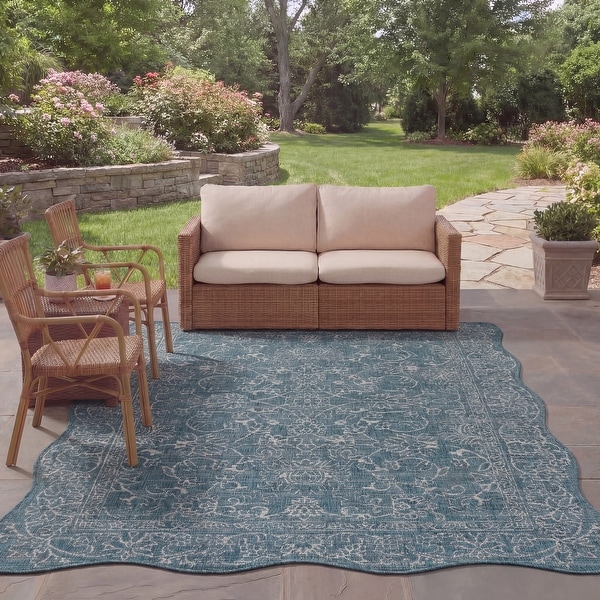 SAFAVIEH Courtyard Indoor/Outdoor Rug, Nautical, Waterproof - On