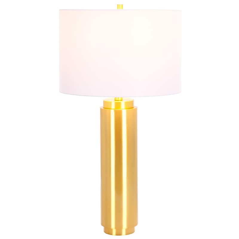 SAFAVIEH Couture Lighting Niculina 30-inch Metal Pillar Table Lamp - 15 In W x 15 In D x 30 In H - 15Wx15Dx30H