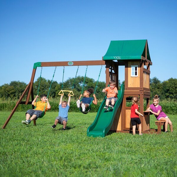 Oakmont all shop cedar swing set