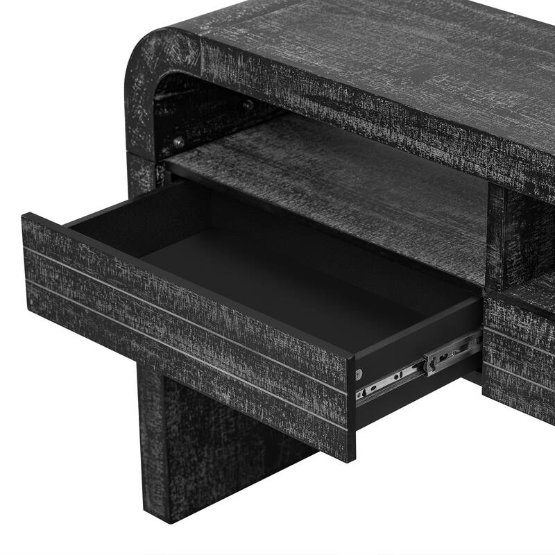 52 Inch Retro Style Console Table with Large Drawers