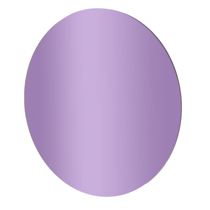 Wood Round Tinted Wall Mirror - Purple, Blue or Beige - Roche River Decor