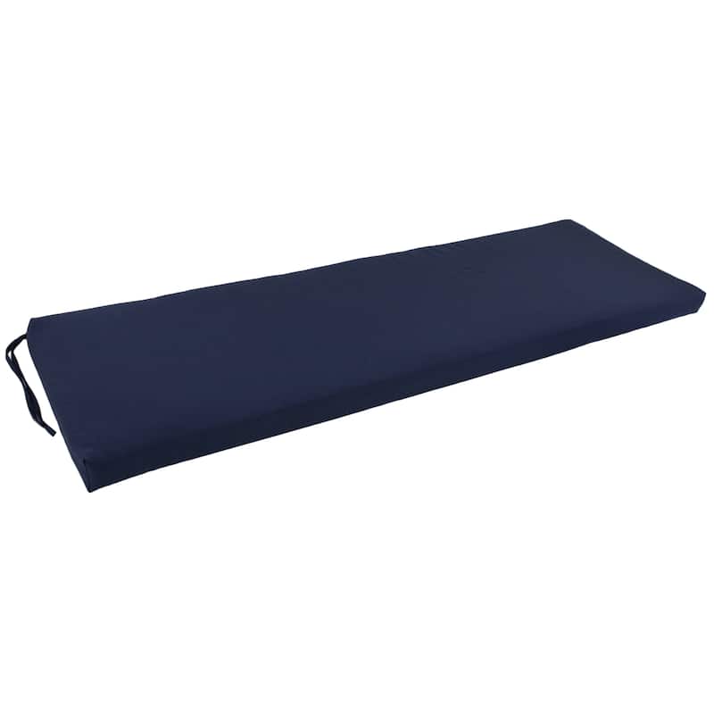 Twill Indoor Bench Cushion (57-, 60-, or 63-inches wide) - 60" wide - Navy