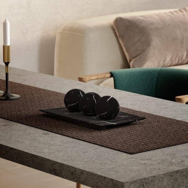 Creative Scents Matte Black Home Decor Tray and Orb Set