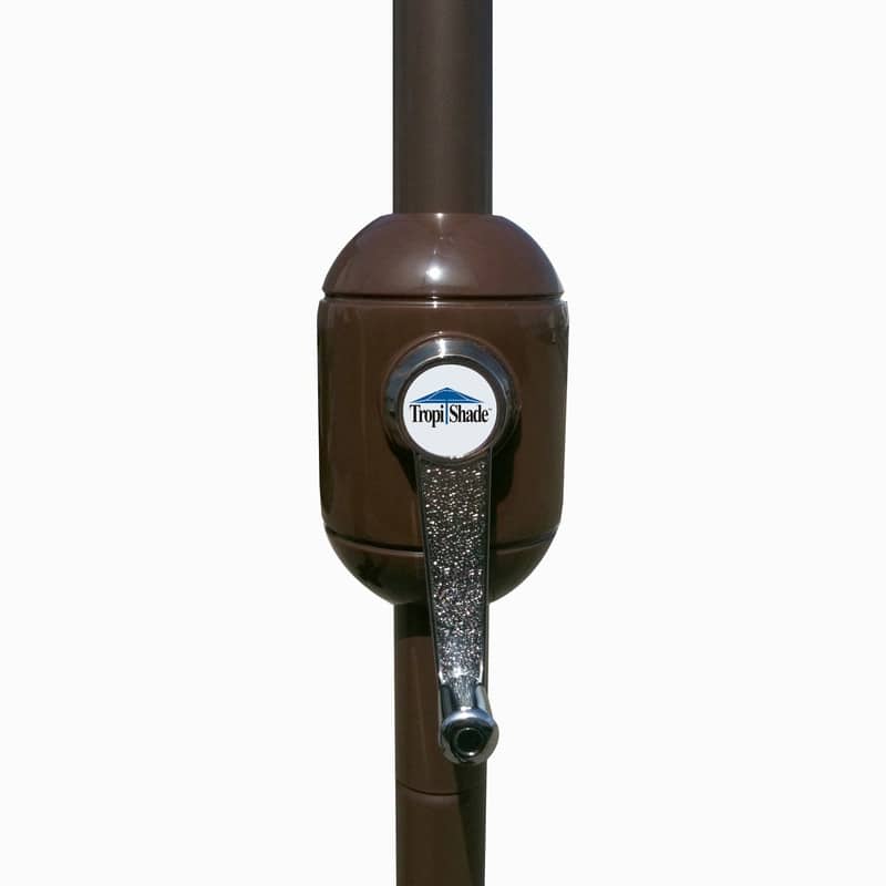 Tropishade 9 ft. Aluminum Bronze Patio Umbrella with Natural Cover