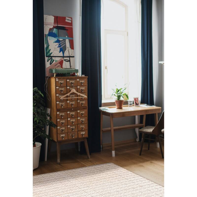 ECARPETGALLERY Hand Loomed Elysian Ivory Rug - 5'1 x 7'11