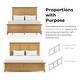 preview thumbnail 11 of 20, Furniture of America Wellington Farmhouse Natural Oak 3-Piece Solid Wood Kids Bedroom Set
