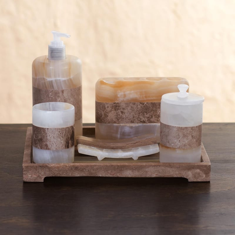 Handmade Nature s Bath Onyx bath set (Mexico )