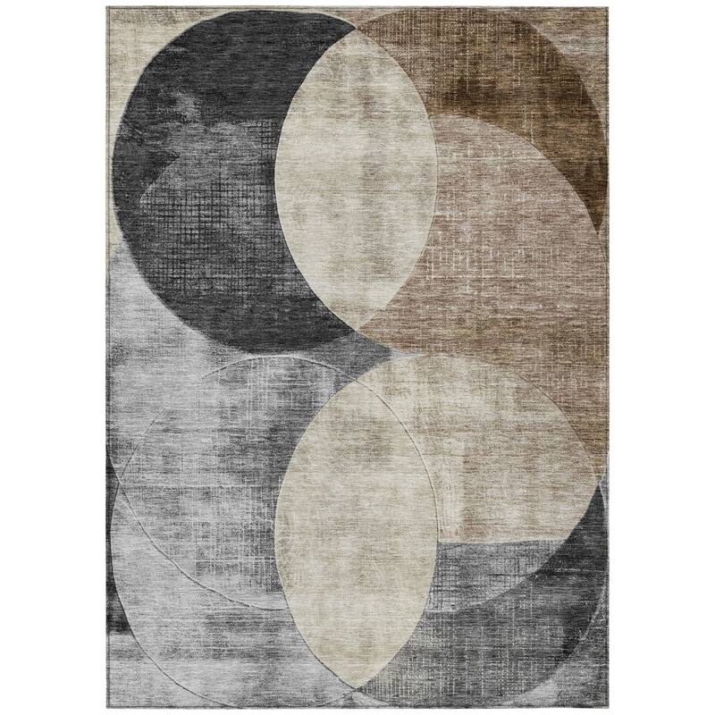 HomeRoots Geometric Transitional Rectangle Outdoor Rug