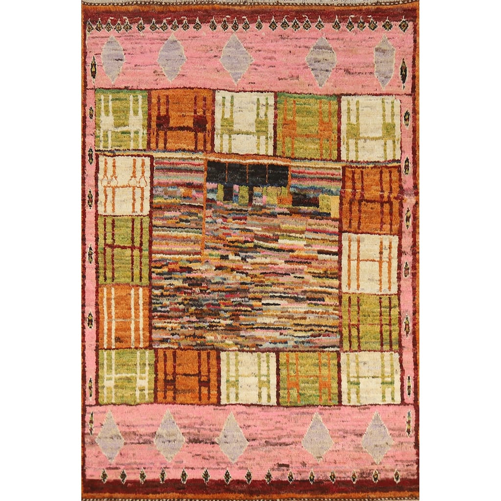 Moroccan Tribal Oriental Area Rug Handmade Bedroom Wool Carpet - 5'8" x 7'11"