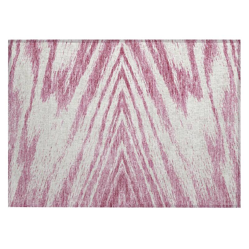 Machine Washable Indoor/ Outdoor Chantille Modern Chevron Rug