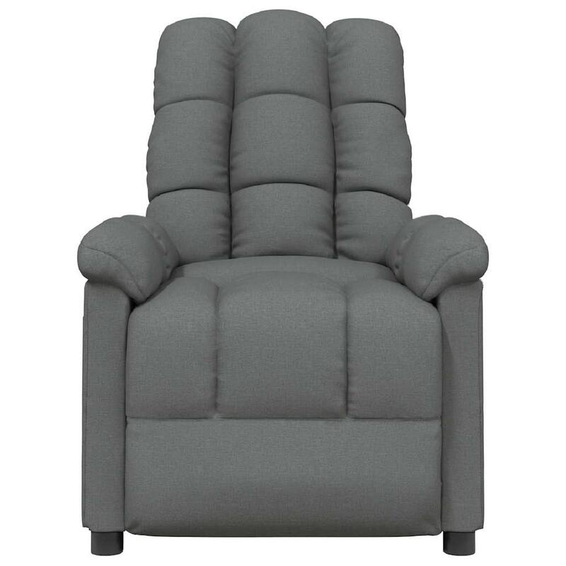 vidaXL Massage Recliner Dark Gray Fabric - 29.1" x 39" x 40.2"