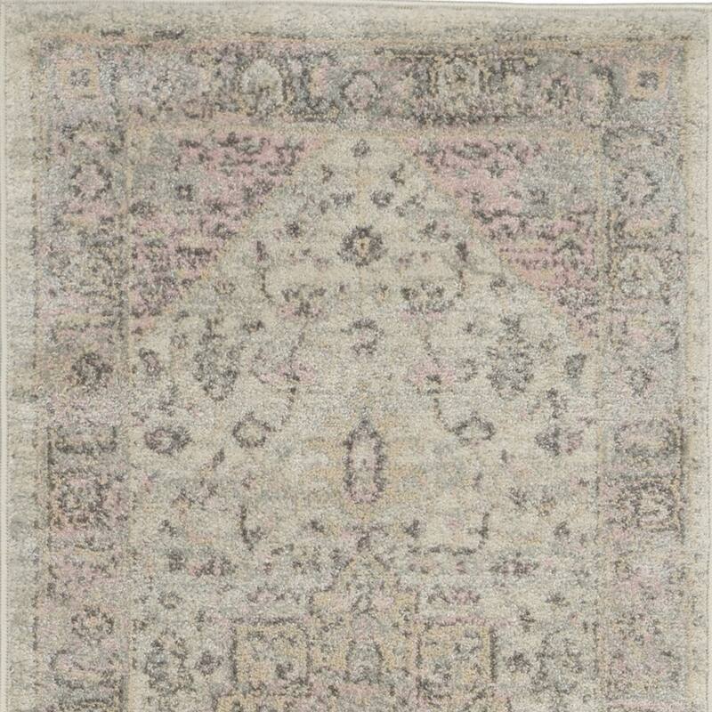 HomeRootsFloral Medallion Transitional Runner Area Rug - 87' X '27' X '0.5