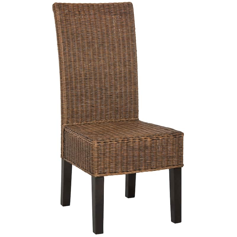 SAFAVIEH Jorine Grey Wicker Dining Chair (Set of 2) - 18.1" x 13.2" x 40.1" - 18Wx13Dx40H