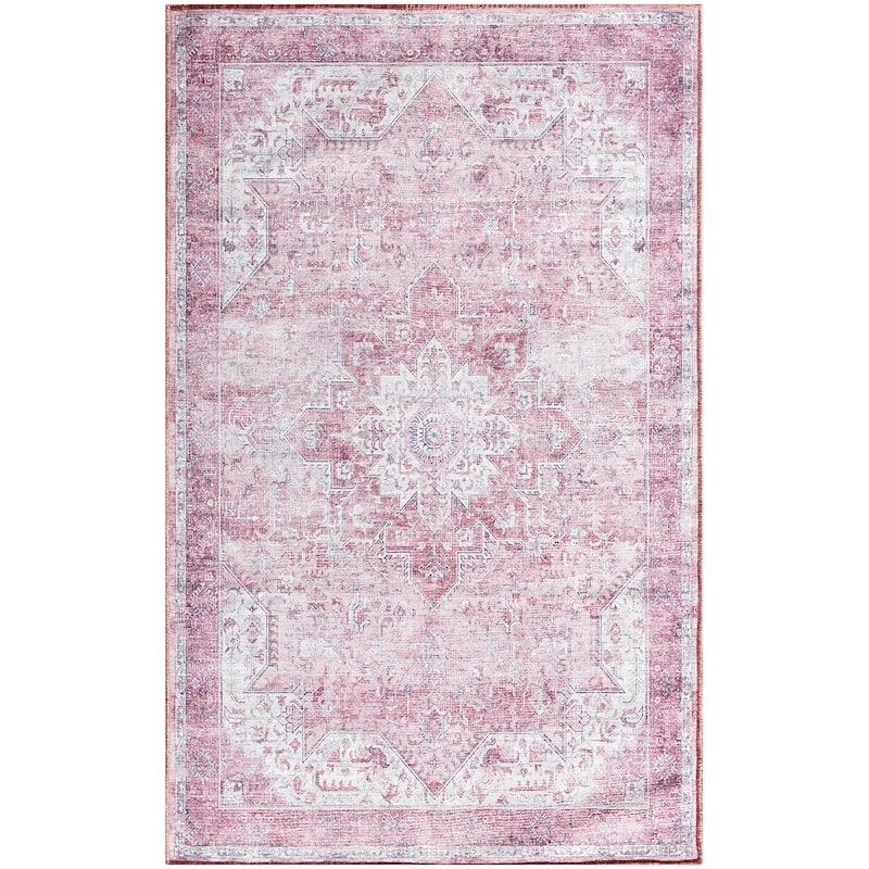 Nourison Washables Indoor only Persian Area Rug - Pink - 3' x 5' - Rectangle