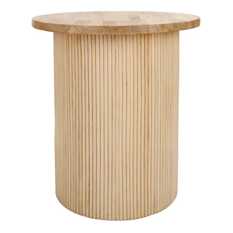 NPD Furniture Kiefer Rattan End Table or Coffee table with Wood Top - Side/End Table