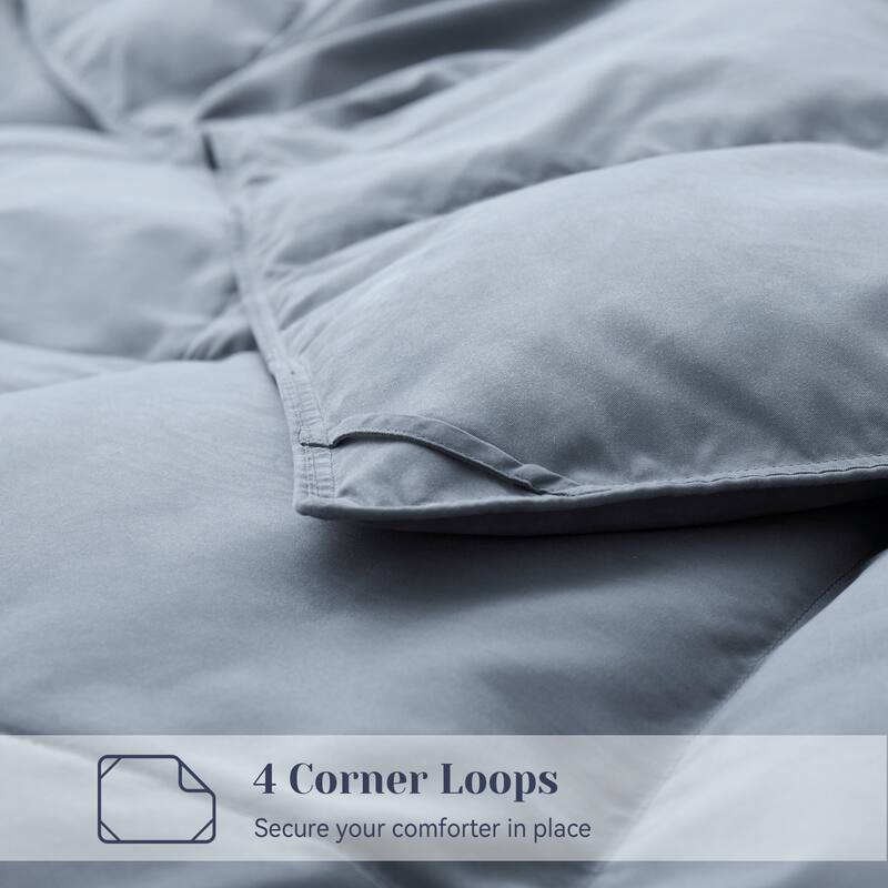 Year-round & Lightweight White Goose Down Duvet Insert Comforter