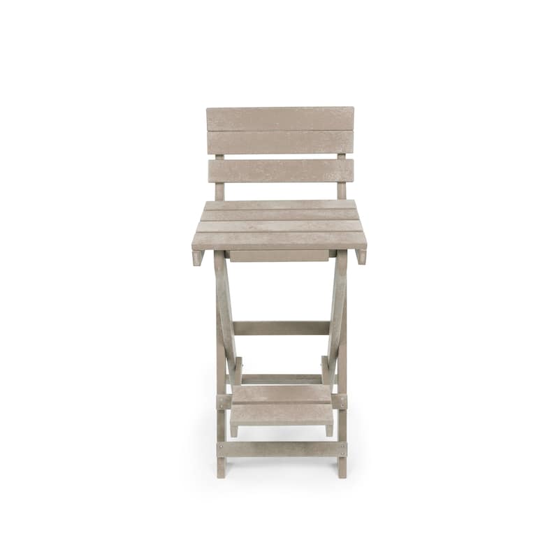 Key West Fully Assembled All-Weather Recycled HDPE Outdoor Folding Bar Stool